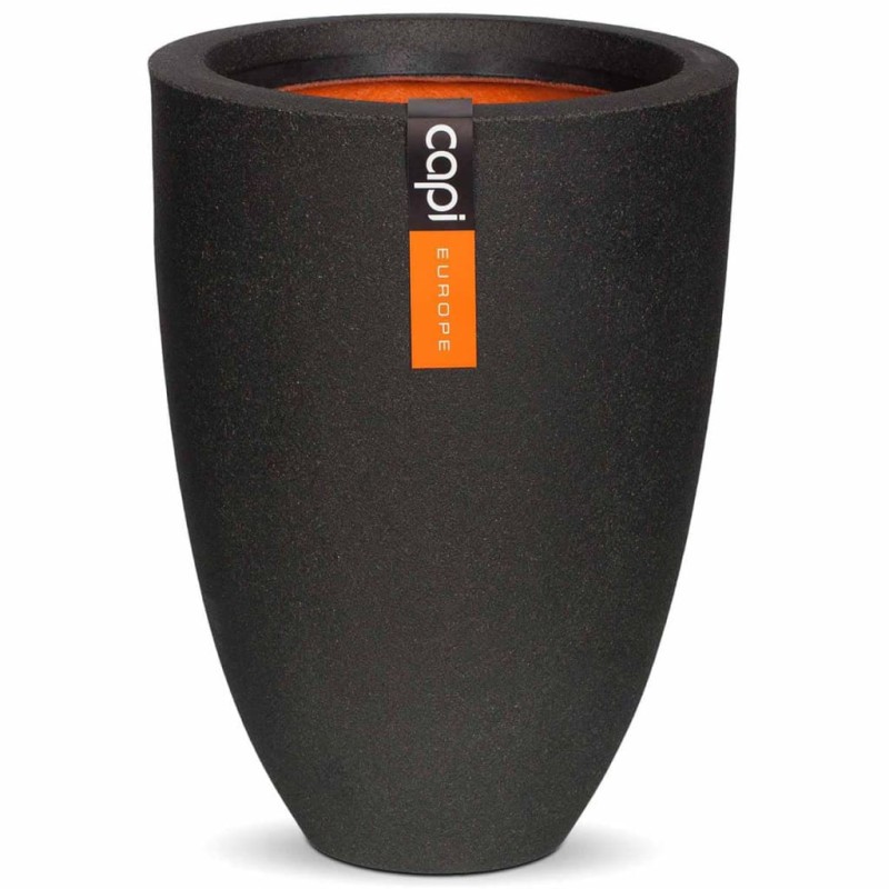 Capi Vaso elegante e baixo Urban Smooth 36x47 cm preto KBL782-Vasos e floreiras-Home Retail