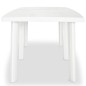 Mesa de jardim 210x96x72 cm plástico branco