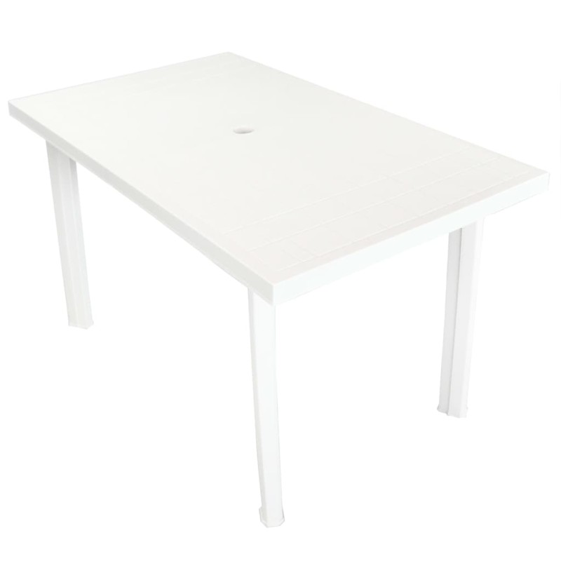 Mesa de jardim 126x76x72 cm plástico branco-Mesas de jardim-Home Retail