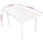 Mesa de jardim 126x76x72 cm plástico branco