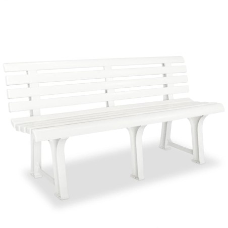 Banco de jardim 145,5 cm plástico branco