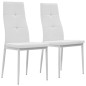 Cadeiras de jantar 2 pcs couro artificial branco