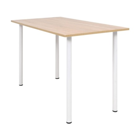 Mesa de jantar 120x60x73 cm cor carvalho e branco