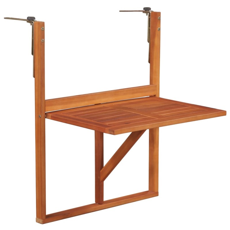 Mesa de varanda suspensa 64,5x44x80 cm madeira de acácia maciça-Mesas de jardim-Home Retail