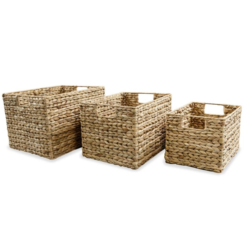 Conjunto cestos de arrumação 3 pcs jacinto de água-Cestos para complementos-Home Retail