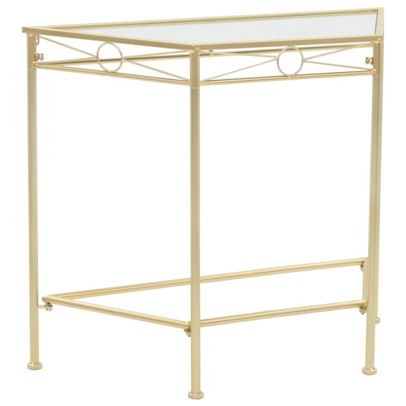 Mesa de apoio estilo vintage metal 87x34x73 cm dourado-Mesas de apoio-Home Retail