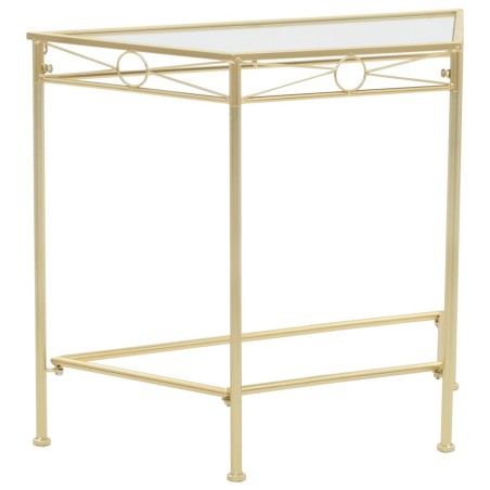 Mesa de apoio estilo vintage metal 87x34x73 cm dourado