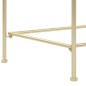 Mesa de apoio estilo vintage metal 87x34x73 cm dourado