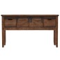 Mesa consola madeira de abeto maciça 131x35,5x75 cm castanho