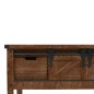 Mesa consola madeira de abeto maciça 131x35,5x75 cm castanho