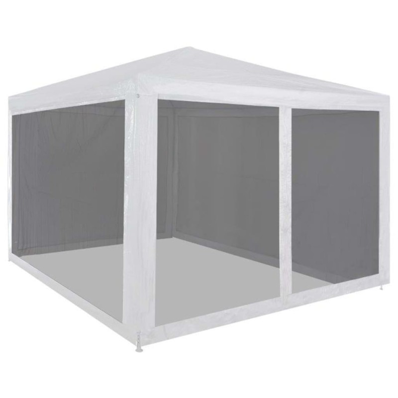 Tenda para festas com 4 paredes laterais em rede 3x3 m-Toldos e gazebos-Home Retail