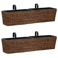 Floreiras de pendurar 2 pcs jacinto de água castanho