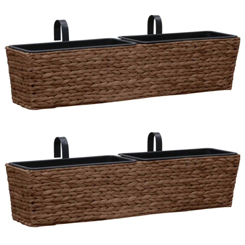 Floreiras de pendurar 2 pcs jacinto de água castanho-Vasos e floreiras-Home Retail