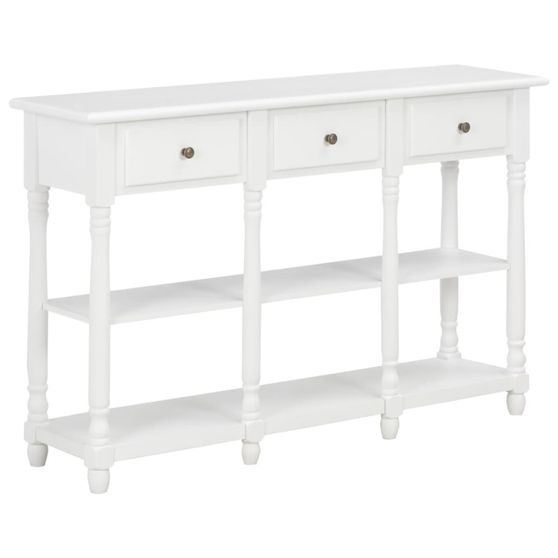 Mesa consola 120x30x76 cm MDF branco-Mesas de apoio-Home Retail