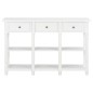 Mesa consola 120x30x76 cm MDF branco