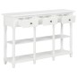 Mesa consola 120x30x76 cm MDF branco