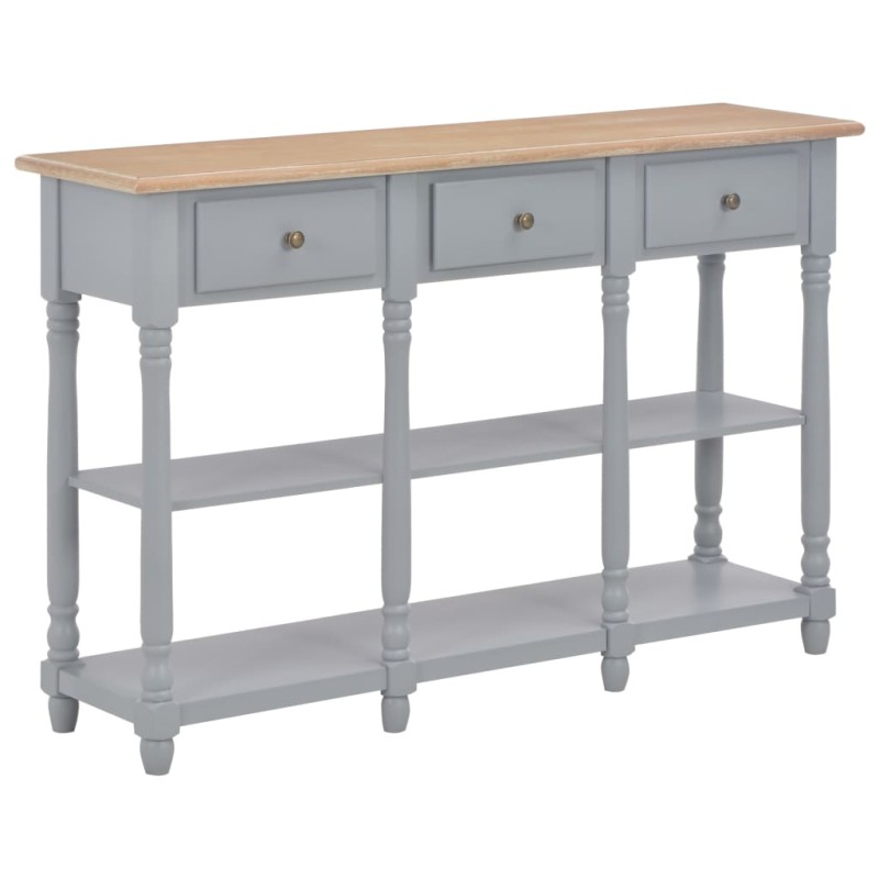 Mesa consola 120x30x76 cm MDF cinzento-Mesas de apoio-Home Retail