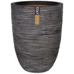 Capi Vaso elegante e baixo Nature Rib 46x58 cm antracite KOFZ783