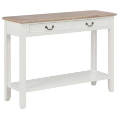 Mesa consola 110x35x80 cm madeira branco