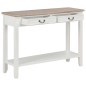 Mesa consola 110x35x80 cm madeira branco