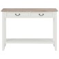 Mesa consola 110x35x80 cm madeira branco