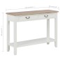 Mesa consola 110x35x80 cm madeira branco