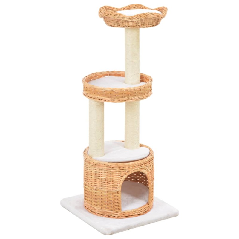 Árvore para gatos c/ postes arranhadores madeira de salgueiro-Móveis para gatos-Home Retail