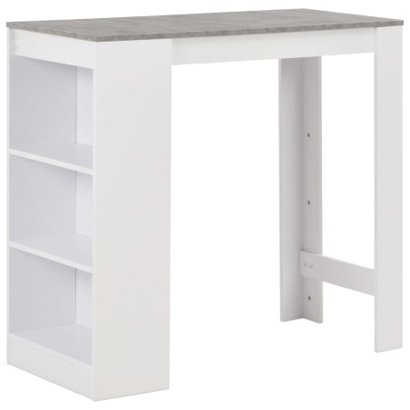 Mesa de bar com prateleira branco 110x50x103 cm