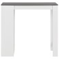 Mesa de bar com prateleira branco 110x50x103 cm