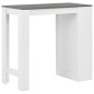 Mesa de bar com prateleira branco 110x50x103 cm