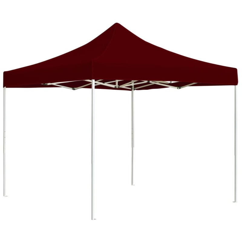 Tenda dobrável prof. para festas alumínio 3x3 m vermelho tinto-Toldos e gazebos-Home Retail