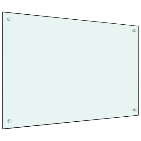 Painel anti-salpicos de cozinha 90x60 cm vidro temperado branco
