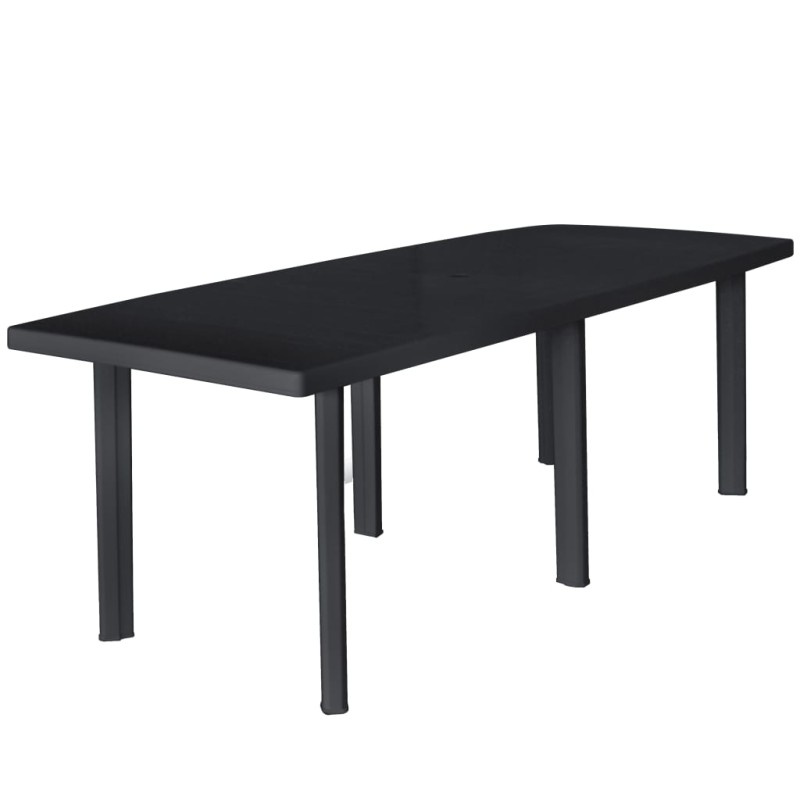 Mesa de jardim 216x90x72 cm plástico antracite-Mesas de jardim-Home Retail