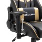 Cadeira de gaming couro artificial dourado