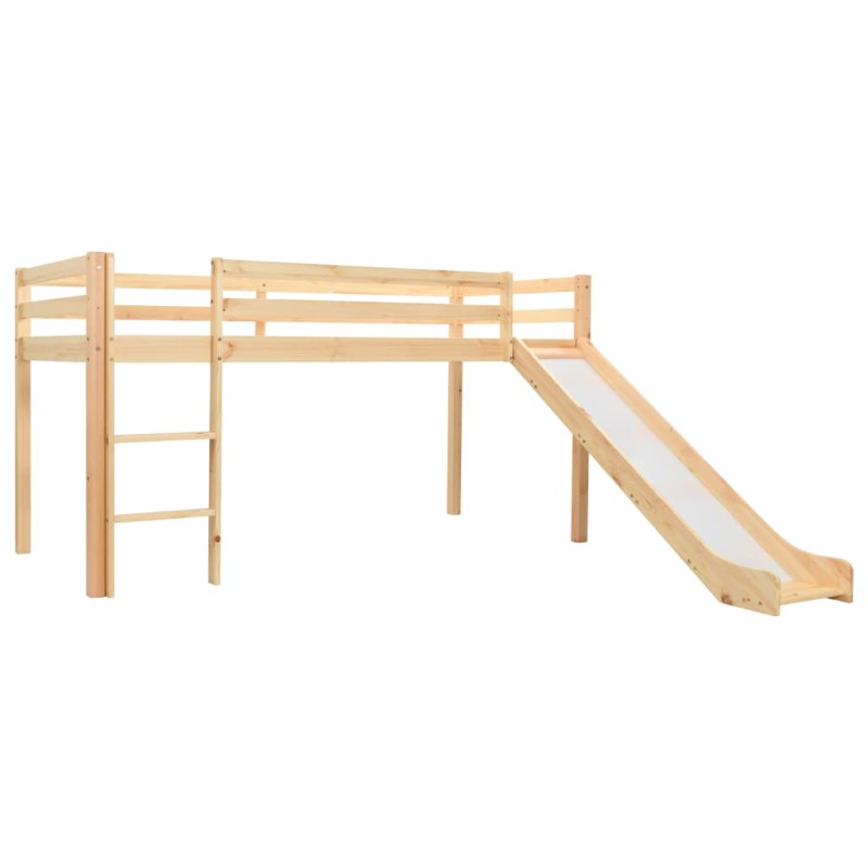 Estrutura de cama infantil c/ escorrega e escada pinho 97x208cm-Berços e camas infantis-Home Retail