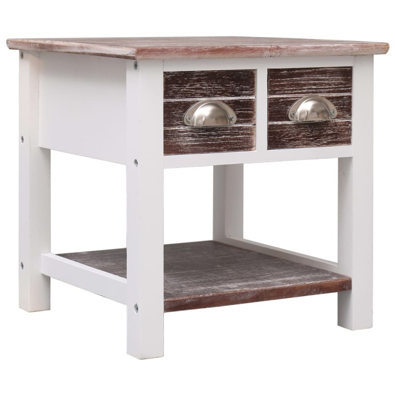 Mesa de apoio 40x40x40 cm madeira de paulownia castanho-Mesas de apoio-Home Retail