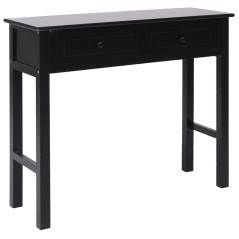 Mesa consola 90x30x77 cm madeira preto