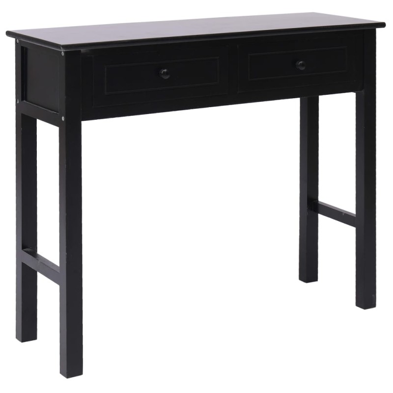 Mesa consola 90x30x77 cm madeira preto-Mesas de apoio-Home Retail