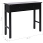 Mesa consola 90x30x77 cm madeira preto