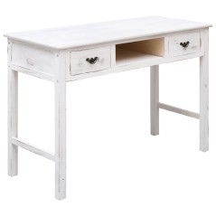 Mesa consola 110x45x76 cm madeira branco antigo