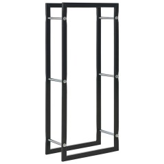 Suporte para lenha 44x20x100 cm aço preto