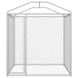 Canil de exterior com toldo 193x193x225 cm