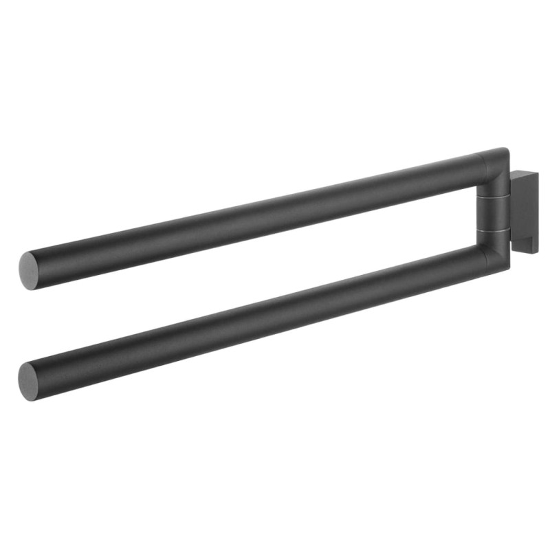 Tiger Suporte para toalhas de rosto com 2 braços Bold preto mate-Porta-toalhas e suportes para toalhas-Home Retail