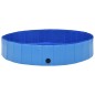 Piscina para cães dobrável 160x30 cm PVC azul