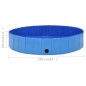 Piscina para cães dobrável 160x30 cm PVC azul