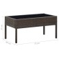 Mesa de jardim 75x40x37 vime PE castanho