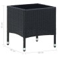 Mesa de jardim 40x40x45 vime PE preto