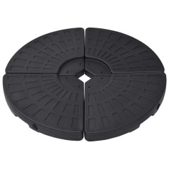 Base de guarda-sol em forma de ventoinha 4 pcs preto