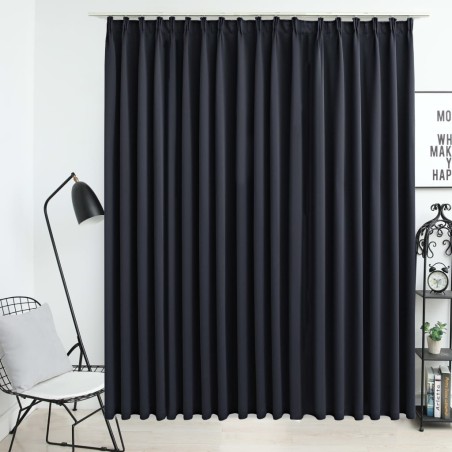 Cortina blackout com ganchos 290x245 cm preto