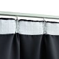 Cortinas blackout com ganchos 2 pcs 140x225 cm preto